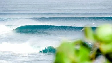 Uluwatu Bali surfing from cliff